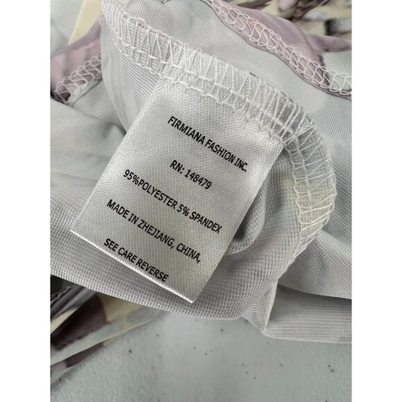 Lily By Firmiana Women Size L Bohemian Multicolor Ruffle Sleeve V-Neck Tunic Top - Picture 6 of 11